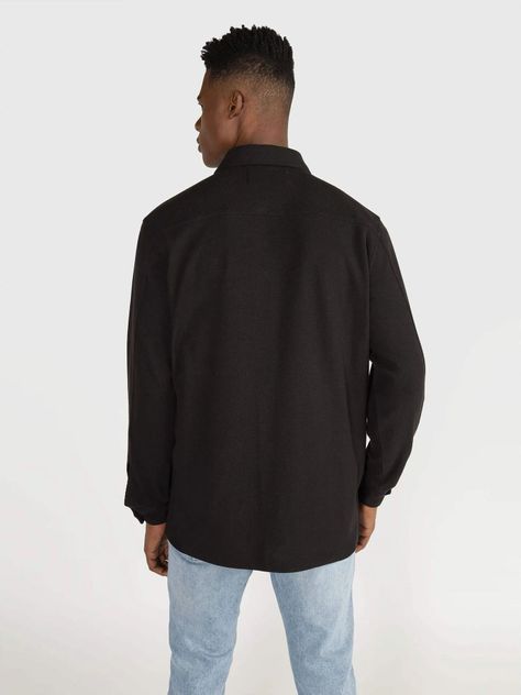 Camisa Knitted Frabric Negro Calvin Klein-2
