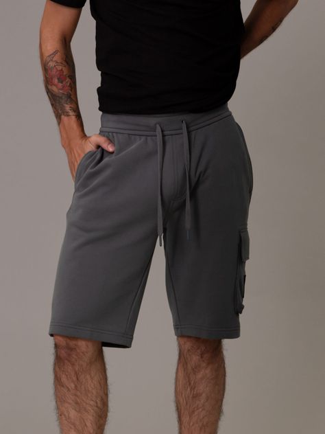 Short Monologo Badge Gris Calvin Klein-0
