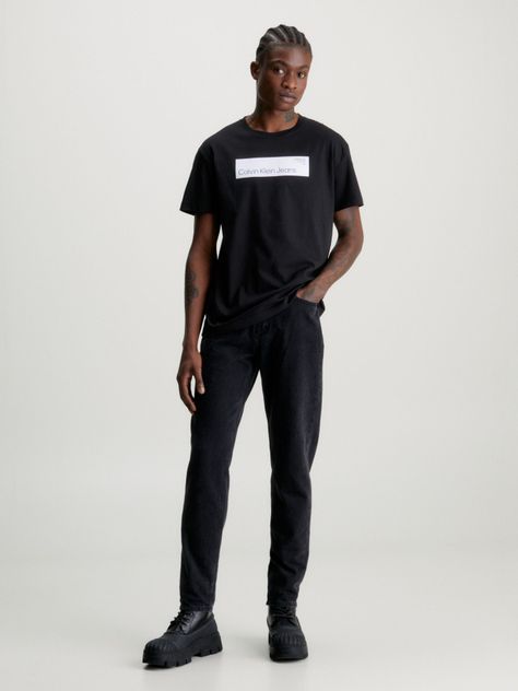 Polera Hyper Real Box Logo Negro Calvin Klein-1