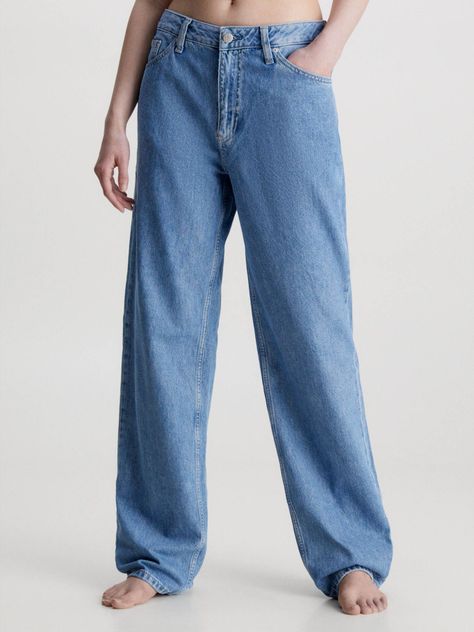 90s Straight Jeans Azul Calvin Klein-0