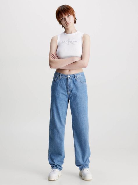 90s Straight Jeans Azul Calvin Klein-1