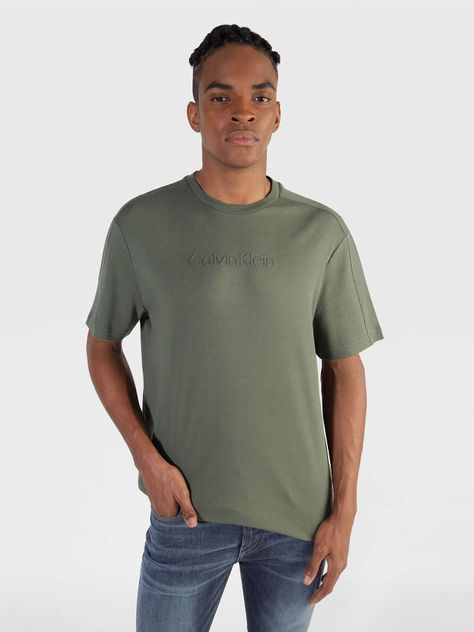 Polera Embossed Comfort Verde Calvin Klein-0