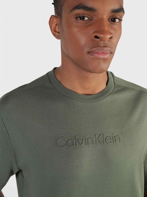 Polera Embossed Comfort Verde Calvin Klein-3