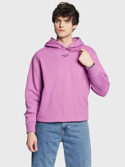 Sudadera holgada con capucha Violeta Calvin Klein-0