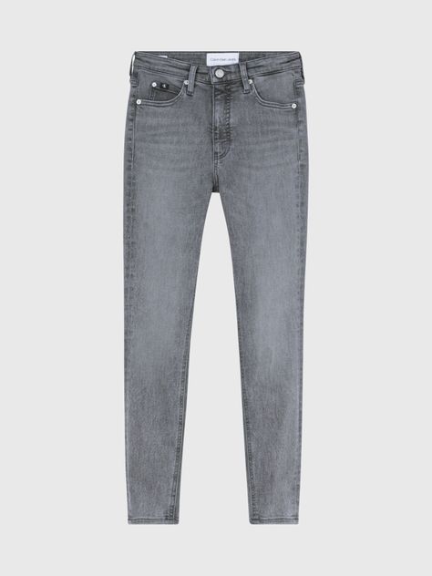 Jeans High Rise Super Skinny Ankle Gris-4