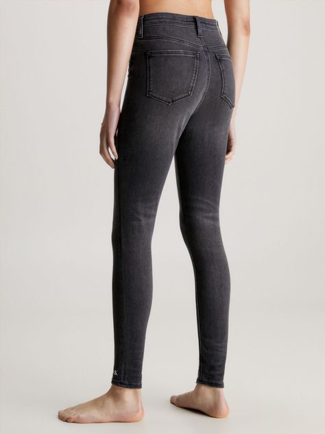 Jeans High Rise Super Skinny Ankle Negro-1