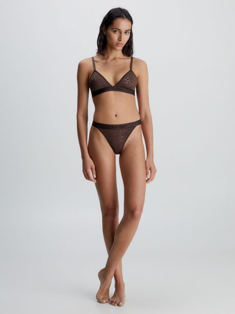 BraletteTriángulo Intrinsi Unlined Café Calvin Klein-2