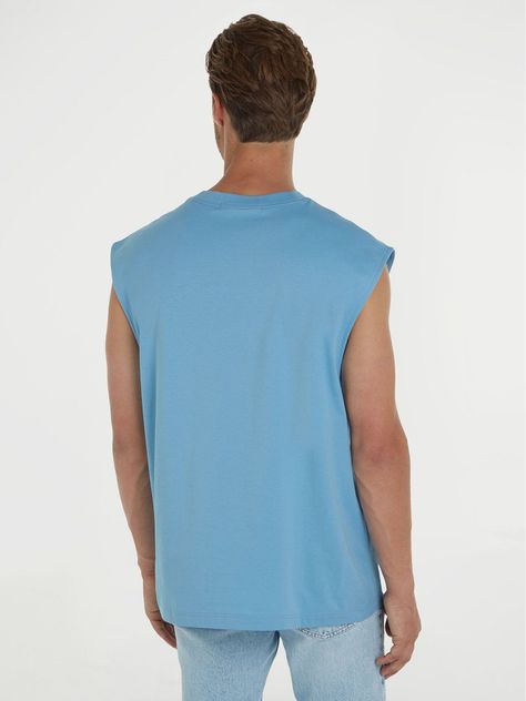 Polera Monologo Sleeveless Azul Calvin Klein-1