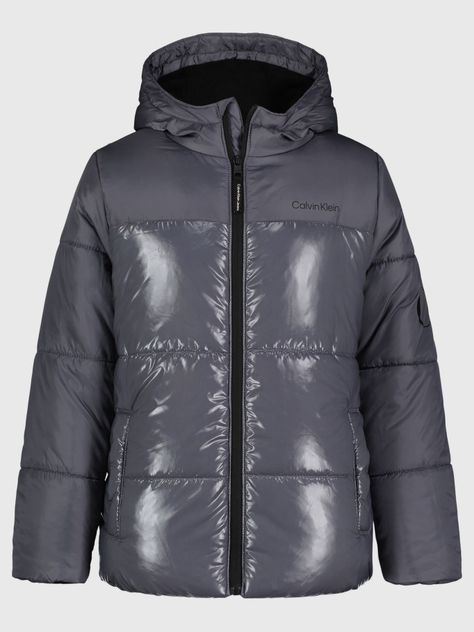 Parka Niño Shiny Blocked Gris 080 Calvin Klein-0