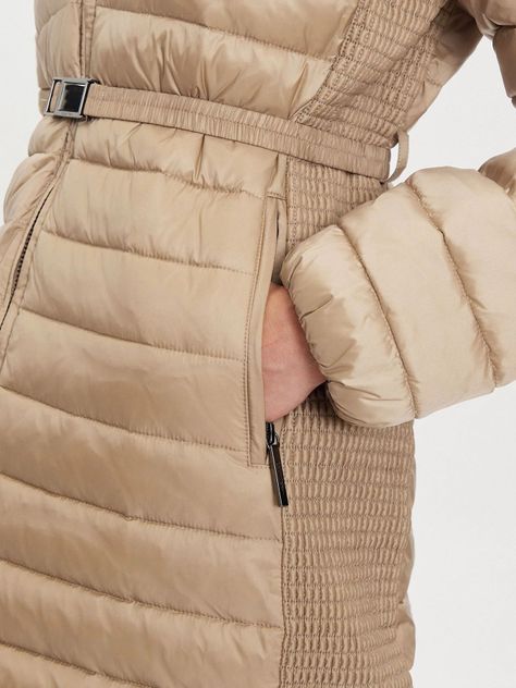 Parka Padded Smocking Beige Calvin Klein-5