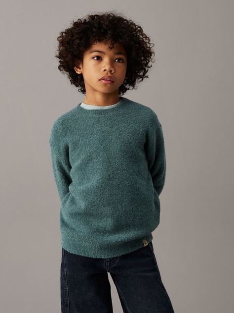 Sweater Niño Boucle Crewneck Verde Calvin Klein-0