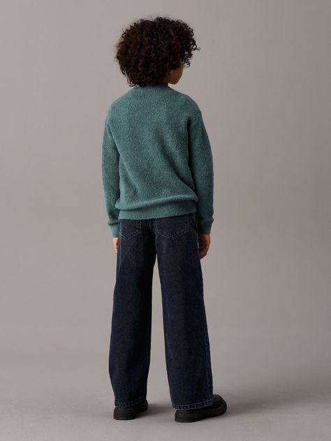 Sweater Niño Boucle Crewneck Verde Calvin Klein-2