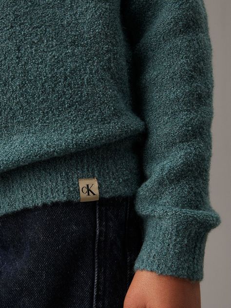 Sweater Niño Boucle Crewneck Verde Calvin Klein-3