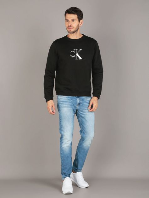 Polerón Outline Monologo Negro Calvin Klein-1