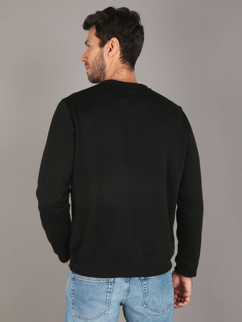 Polerón Outline Monologo Negro Calvin Klein-2