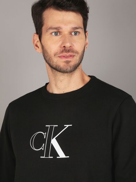 Polerón Outline Monologo Negro Calvin Klein-3