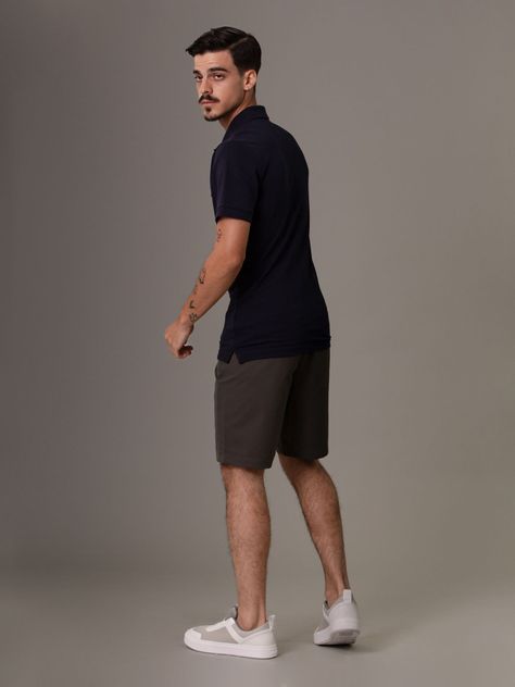 Polo CK Embro Badge Slim Azul Calvin Klein-2