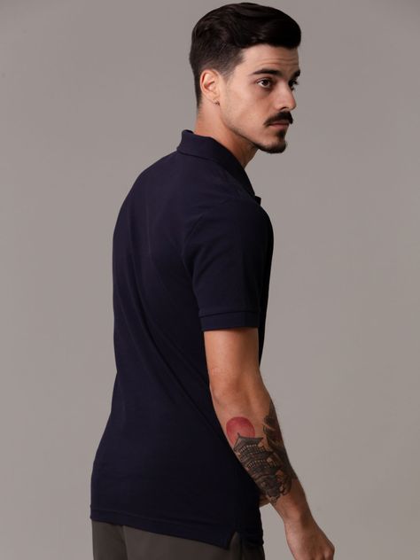 Polo CK Embro Badge Slim Azul Calvin Klein-3