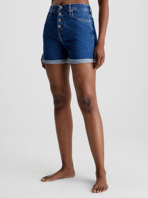 Short Mom Azul Calvin Klein-0