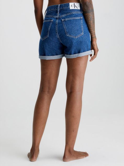 Short Mom Azul Calvin Klein-2