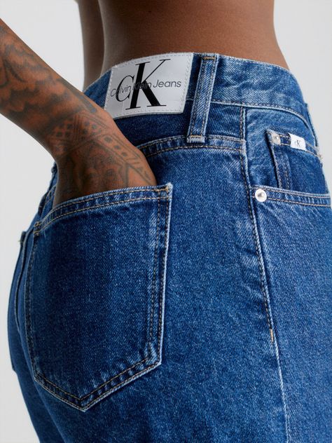 Short Mom Azul Calvin Klein-3