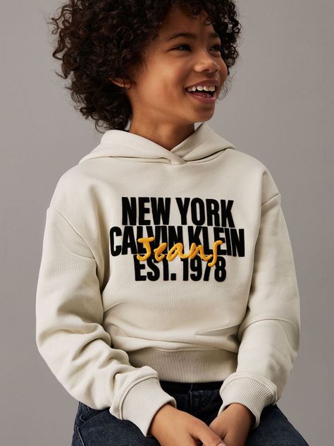 Polerón Niño City Scene Graphic Beige Calvin Klein-0