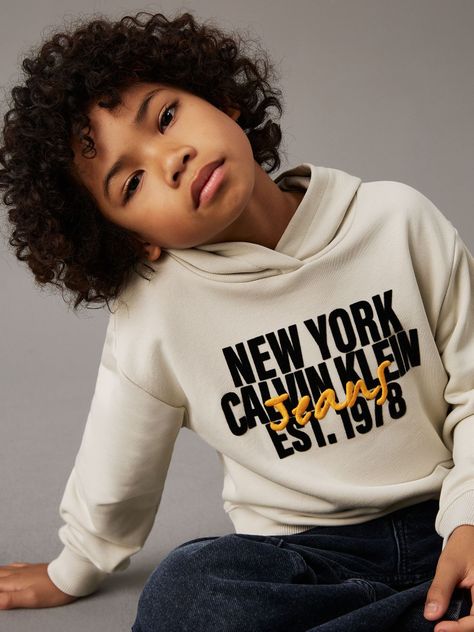 Polerón Niño City Scene Graphic Beige Calvin Klein-3
