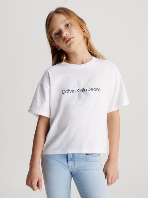 Polera Niña Serenity Monogram Blanco Calvin Klein-0