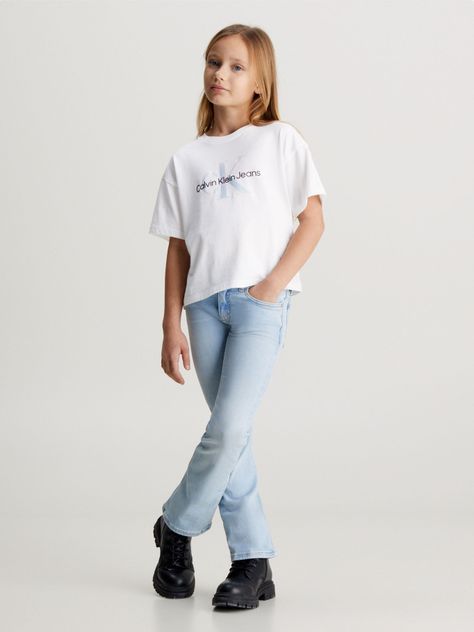 Polera Niña Serenity Monogram Blanco Calvin Klein-1