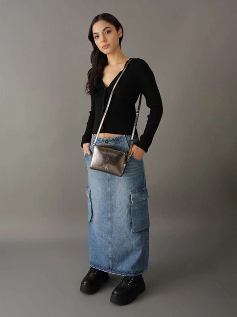 Bandolera Monogram Tum Gris Calvin Klein-1