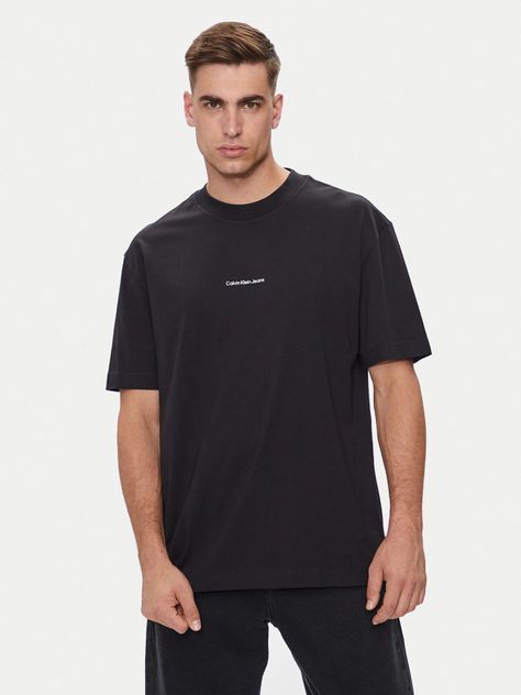 Polera City Grid Map Negro Calvin Klein-0