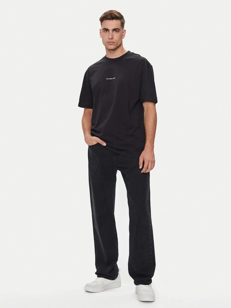 Polera City Grid Map Negro Calvin Klein-1