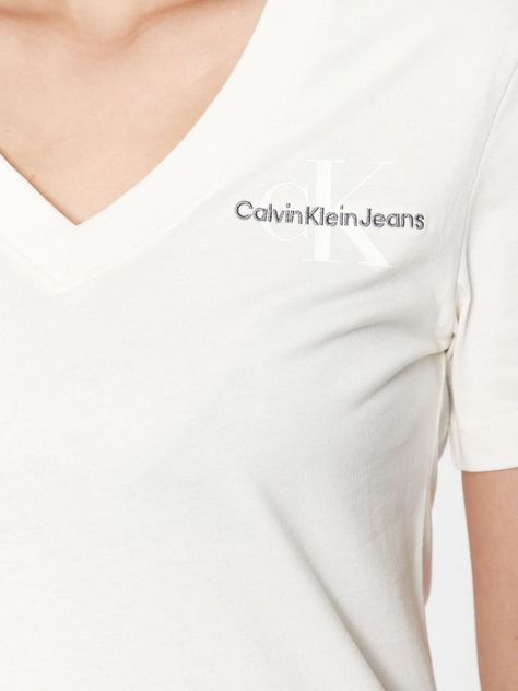 Polera Monologo Slim V-Neck Blanco-3