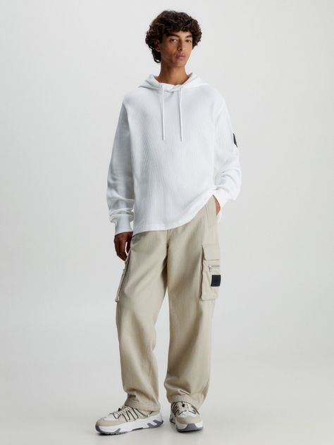 Polera Ls Badge Ottoman Blanco Calvin Klein-1