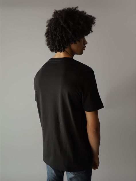 Polera Disrupted Outline Monologo Negro Calvin Klein-2