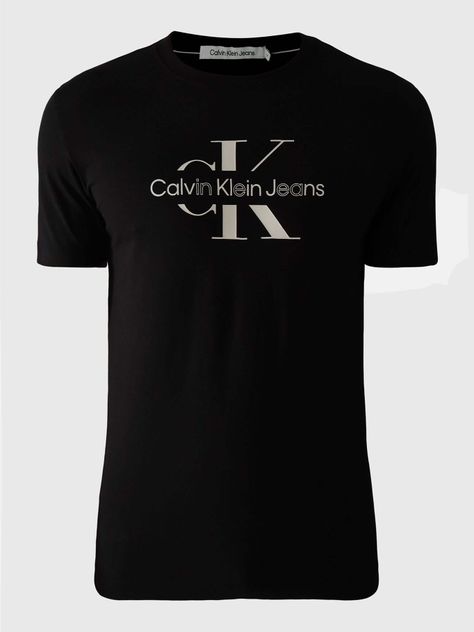 Polera Disrupted Outline Monologo Negro Calvin Klein-4