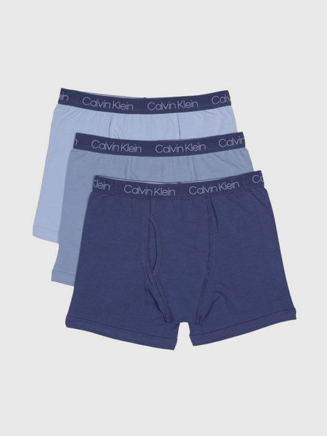 Pack 3 Bóxers Brief Niño Cotton Stre Azul Calvin Klein-0