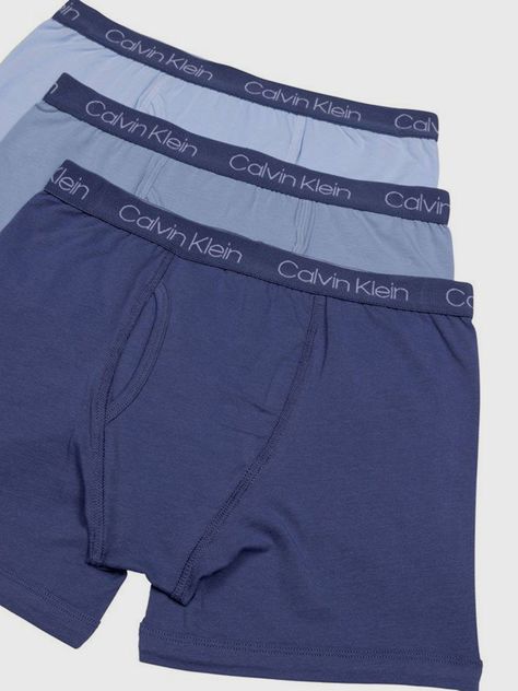 Pack 3 Bóxers Brief Niño Cotton Stre Azul Calvin Klein-2