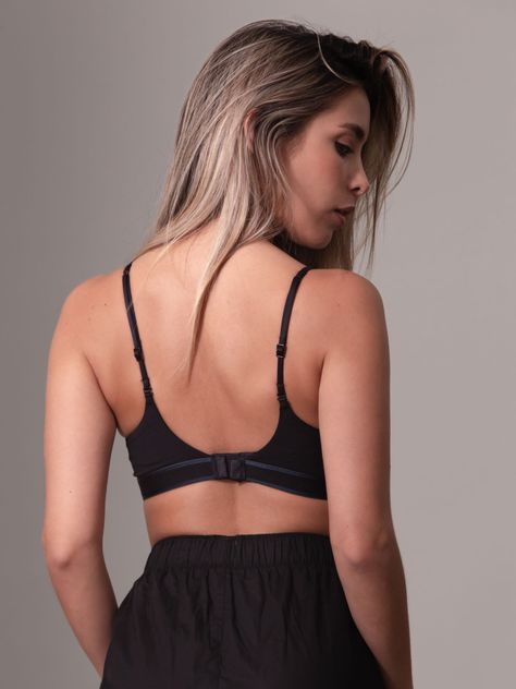Bralette Tonal Logo Negro Calvin Klein-3