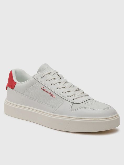Zapatillas Cuero Lace Up Basket Blanco Calvin Klein-0