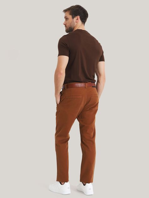Pantalón Chino Tapered Café Calvin Klein-2