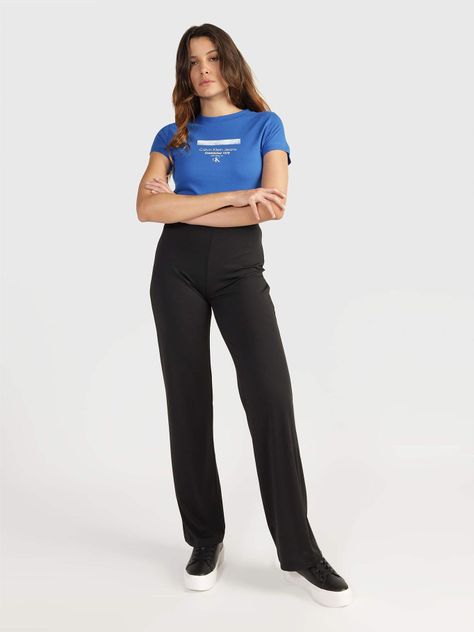 Polera Stripe Logo Modern Azul-1