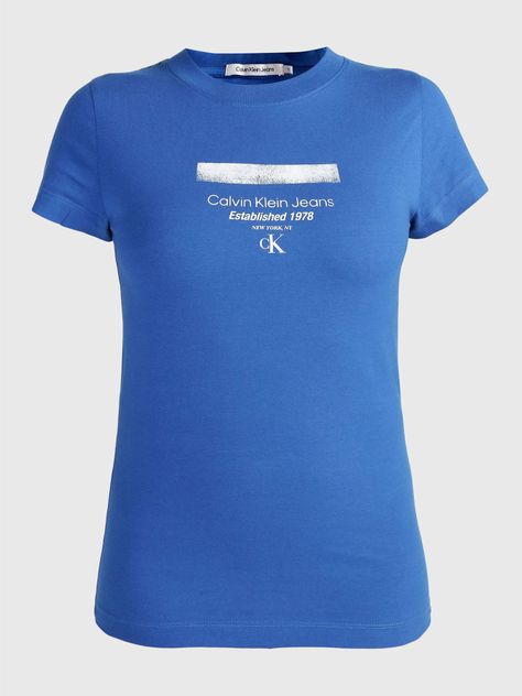 Polera Stripe Logo Modern Azul-4