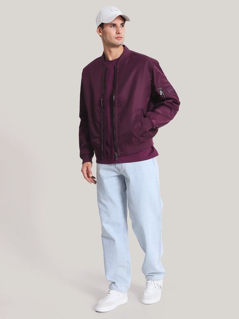Chaqueta Recycled Sateen Iconic  Morado Calvin Klein-1