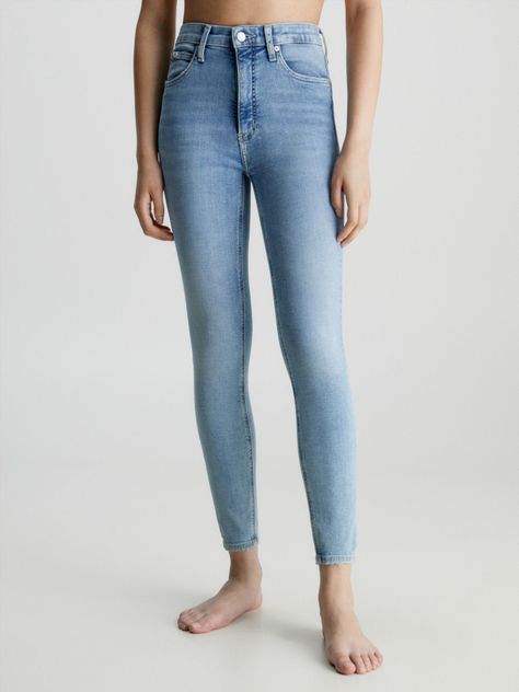 Jeans High Rise Super Skinny Ankle Azul 1AA-0