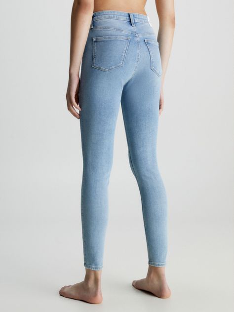 Jeans High Rise Super Skinny Ankle Azul 1AA-1