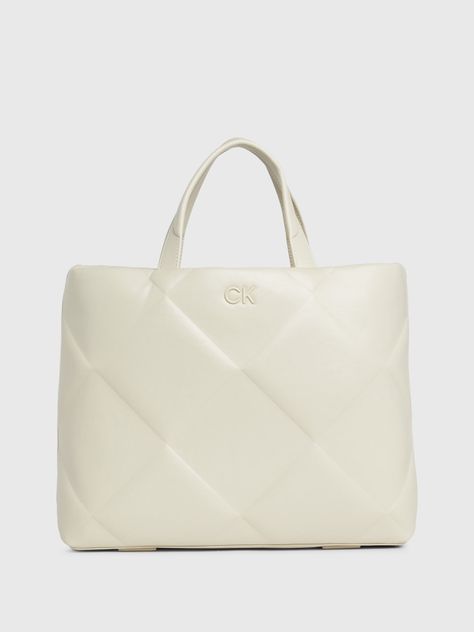 Cartera Shopper Quilt Beige Calvin Klein-0