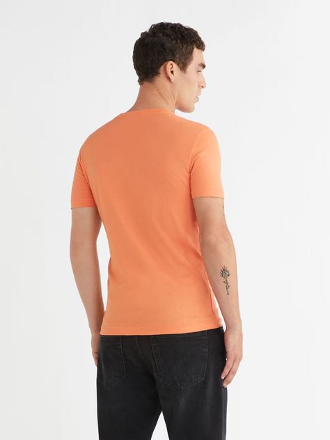 Polera Institutional Logo Naranja Calvin Klein-2