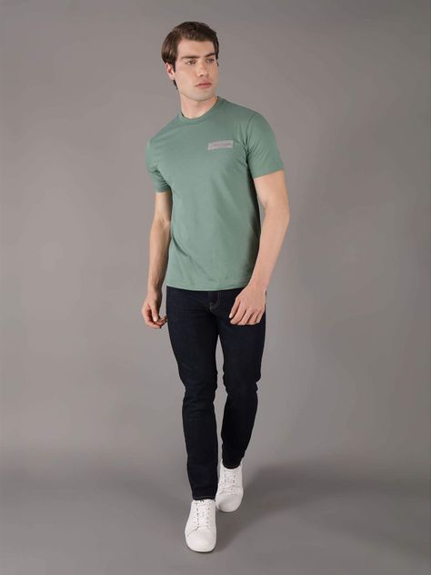 Polera Raised Concrete Verde Calvin Klein-1