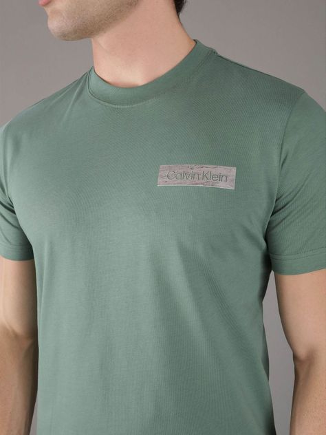 Polera Raised Concrete Verde Calvin Klein-3